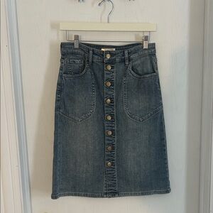 Kut Denim Button-Front Skirt SZ 0